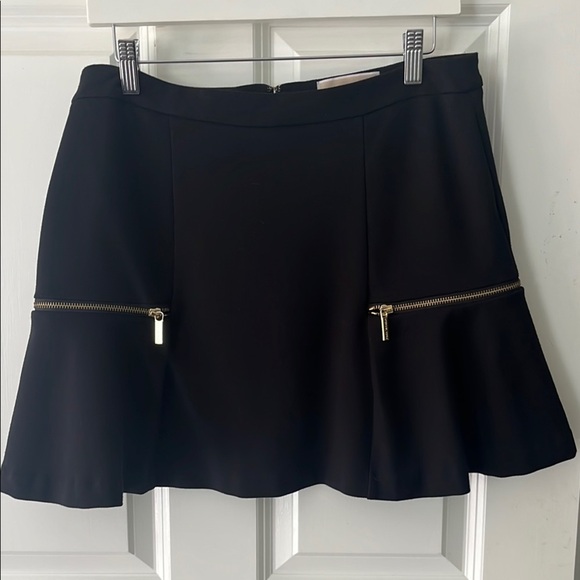 Michael Kors Dresses & Skirts - Michael Kors Black Mini Skirt with gold zippers size 8